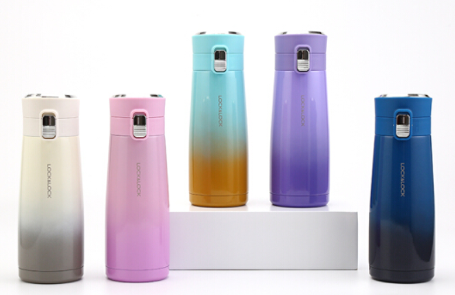 乐扣乐扣（LOCK&LOCK）爱的弹跳保温杯（彩霞）男女水杯茶杯杯子450ml LHC3234BLU 蓝色