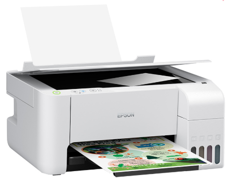 爱普生(EPSON) L3106 喷墨打印机 墨仓式 优雅白 彩色原装多功能一体机 商用办公家用家庭学生作业打印机（打印 复印 扫描）