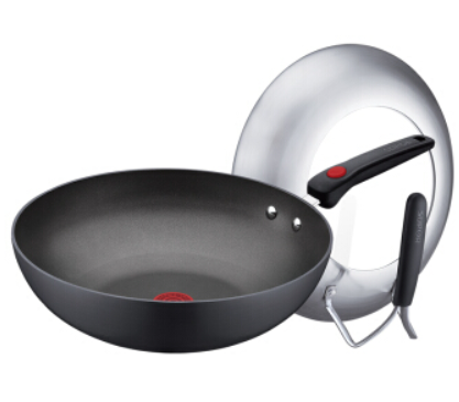  苏泊尔supor 火红点2代不粘无油烟炒锅30cm明火专用可立盖PC30R7
