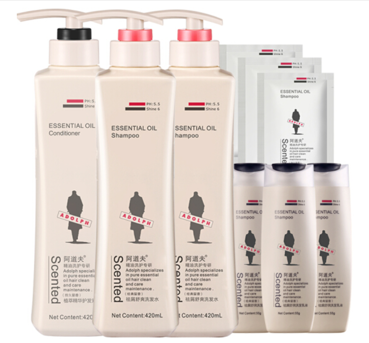 阿道夫（ADOLPH）祛屑舒爽洗护组合3件套（洗发水420ml*2+护发素420ml）送旅行装*3